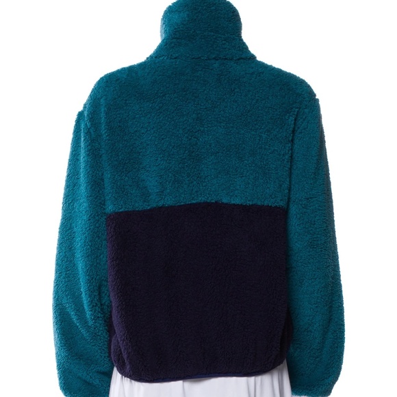 Aviator Nation Unisex Teddy Half Zip Color Block Jacket Small Capri Like New - Picture 3 of 4